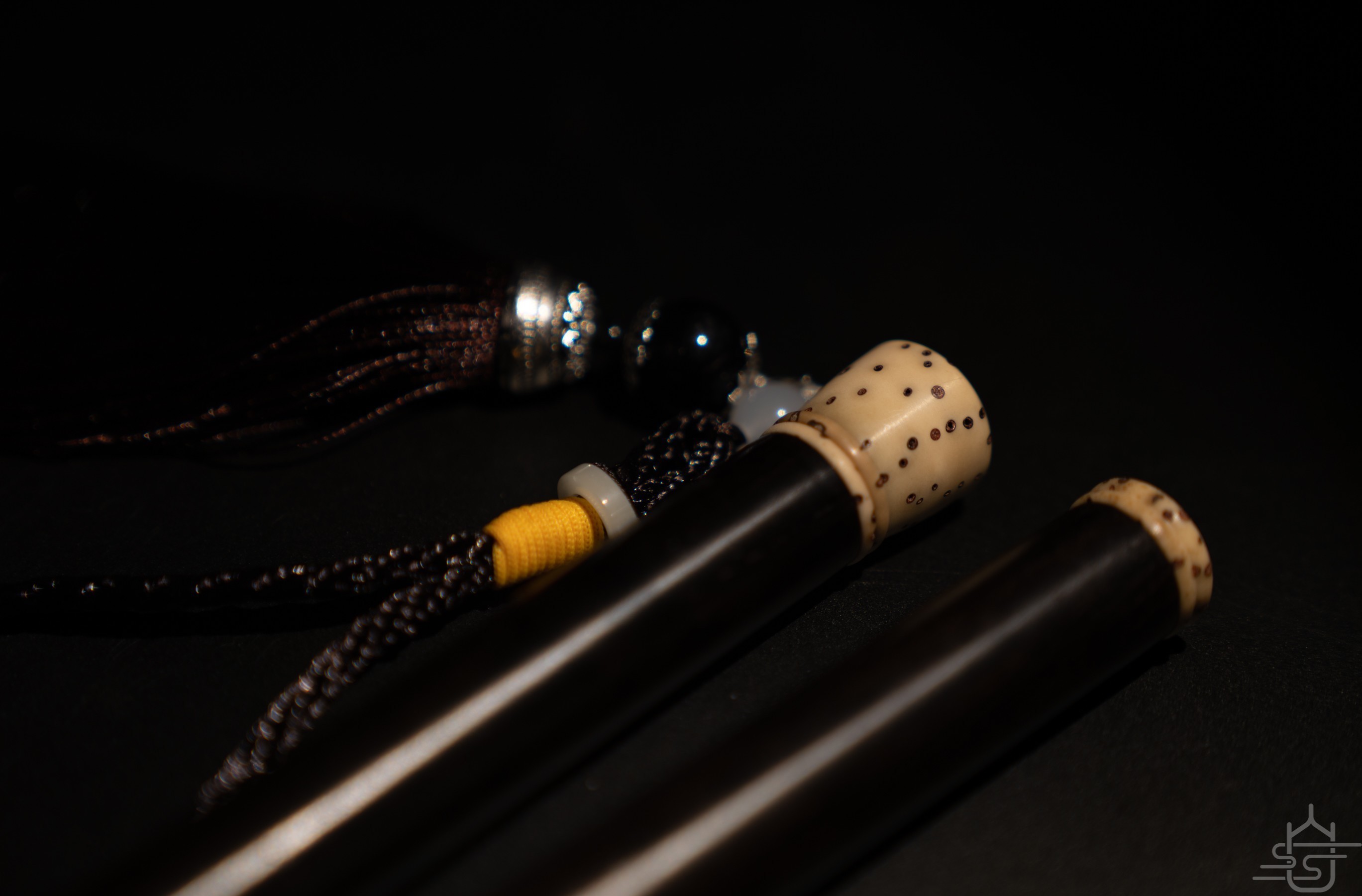 自适居手工越南红土沉香 搭配 黑檀木菩提根香桶