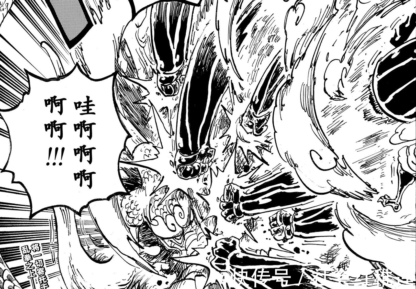 海贼王|海贼王1003话情报,四皇凯多人兽形亮相,算是鱼人还是龙人呢?