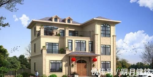 面宽|农村自建三层别墅,面宽仅11米,7室1厅带书房,占地面积小也能建好房