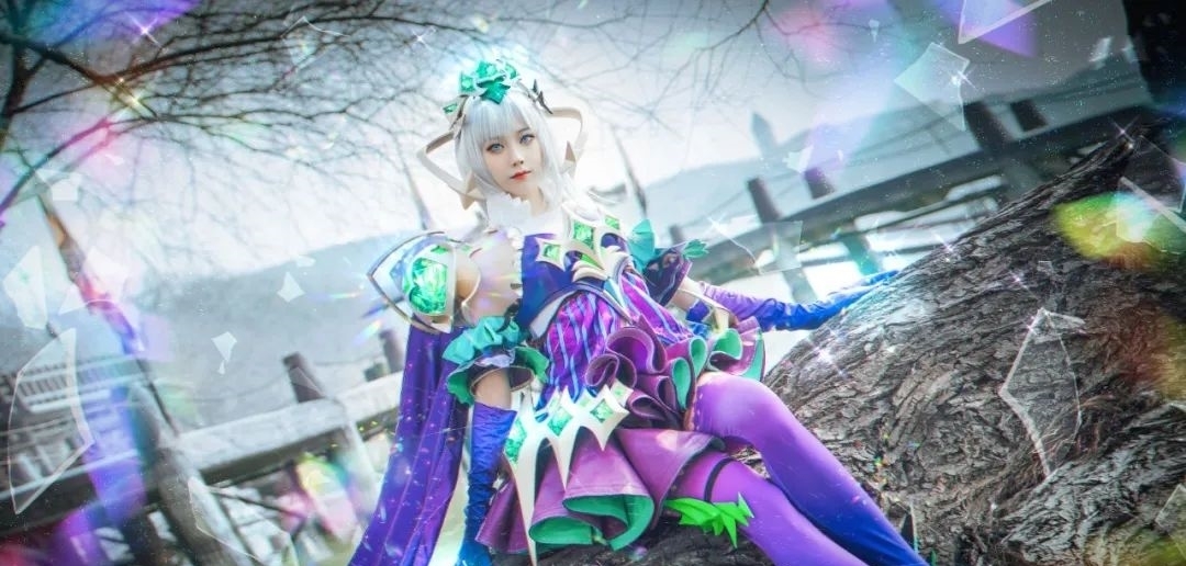 cos:王者荣耀虞姬启明星使同人cos正片@温流