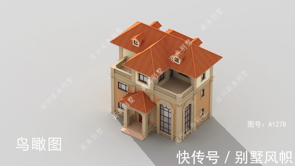 双阳台|双阳台欧式别墅,外观设计得很精致,户型美观大方。