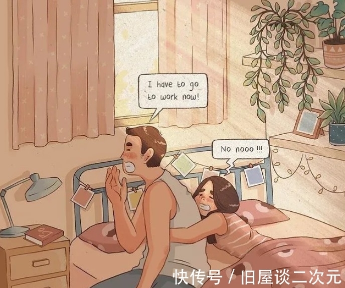 插画师|插画师将自己和男友的相处日常画了出来,吸引了很多粉丝