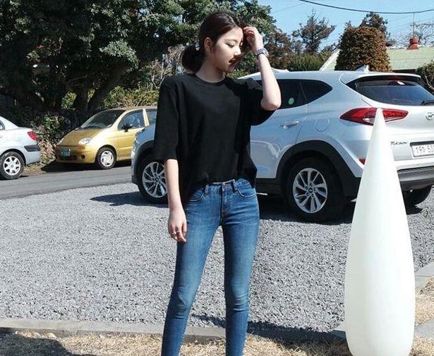 有型|紧致有型的牛仔裤美女,彰显青春气息,尽显“女神范”