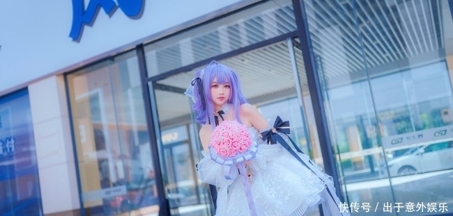 COS|碧蓝航线COS：独角兽 白丝婚纱 太美了