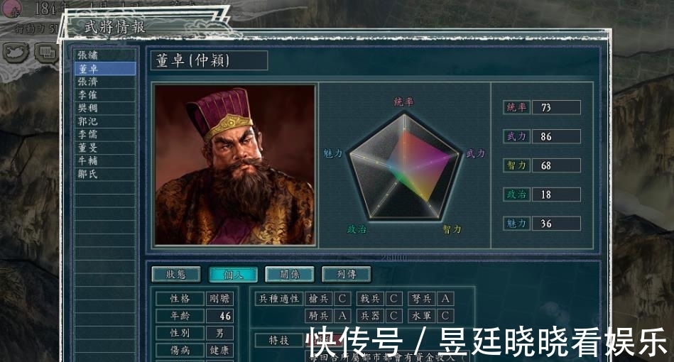 武将|《三国志11》抓到必杀的武将,玩家给出奇葩理由,董卓成最大争议