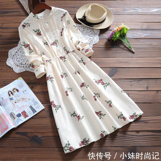 连衣裙 森女系碎花连衣裙,甜美可爱,彰显淑女气质,显气质还遮肉