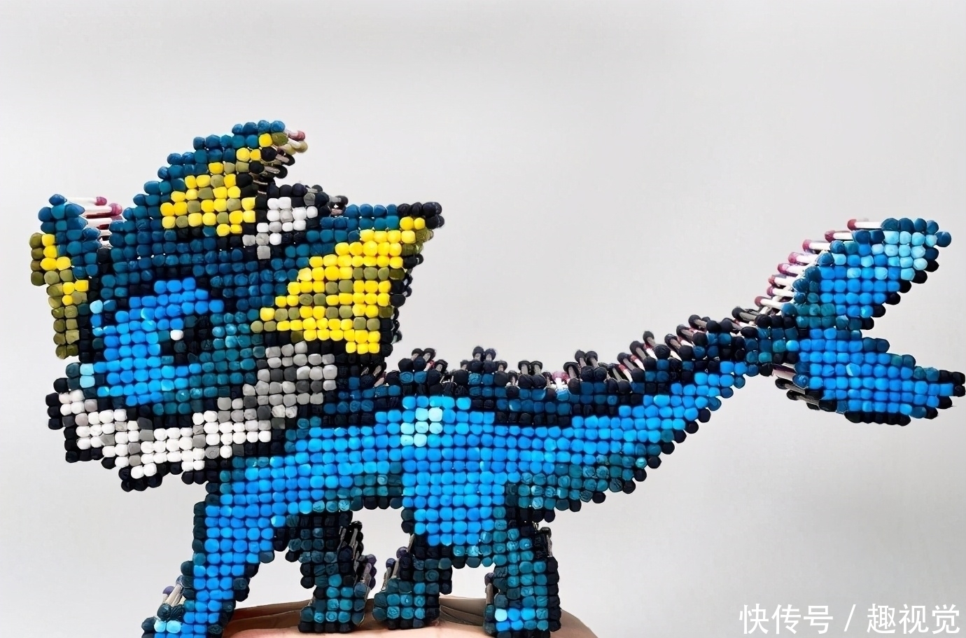 精灵宝可梦|用棉签画出《精灵宝可梦》,自带3D立体效果,完美还原童年像素风
