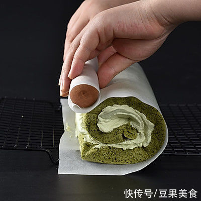 #安佳万圣烘焙奇妙夜# 高颜抹茶卷