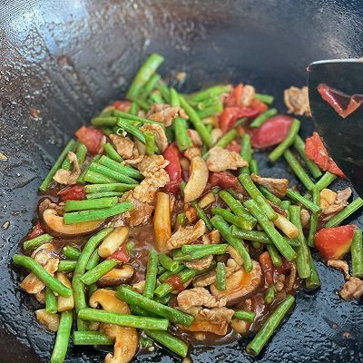 豆角|茄汁豆角焖面