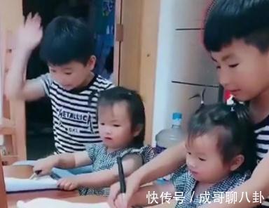 这可是你要妈妈生的二胎!哥哥教妹妹写作业崩溃,网友:羡慕