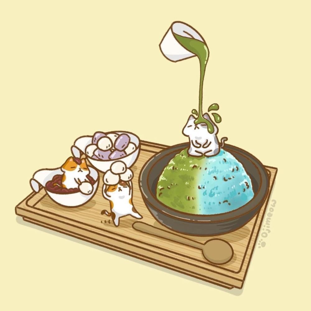  抵挡|插画家脑洞大开，绘制喵星人＋美食，谁能抵挡得住这种诱惑？