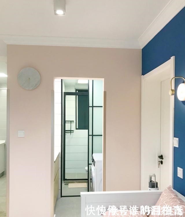 一居室|看腻了北欧风,43㎡一居室靠超美配色做到了优雅高级!