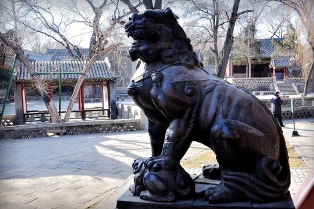 晋祠铁狮子|晋祠铁狮子曾经满身锈迹,专家用了三个“妙”招,最后修复成功