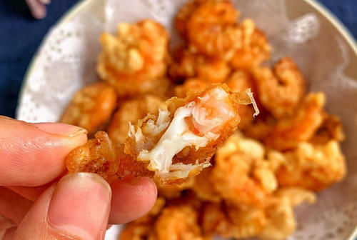 椒盐|脆皮椒盐虾仁,外酥里嫩,一口一个超过瘾