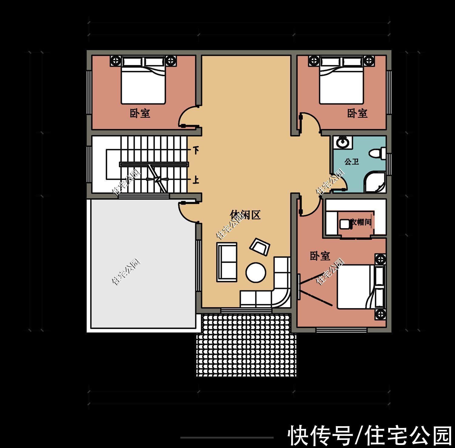 户型|15套挑空客厅户型，专为农村老百姓设计，2021年这样建房面子十足