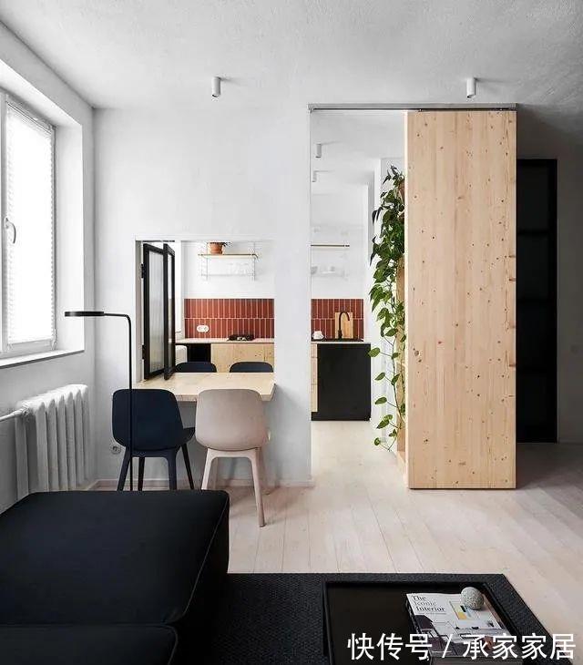 隔断|35㎡的小户型公寓，多功能区设计，还带衣帽间！