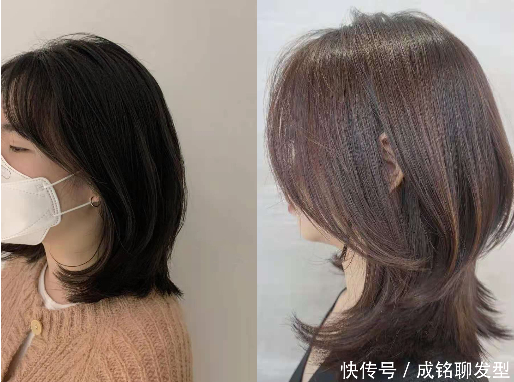 刘海|2021最火的“鱼尾烫”锁骨发，适合圆脸方脸女士，简约时尚又高级