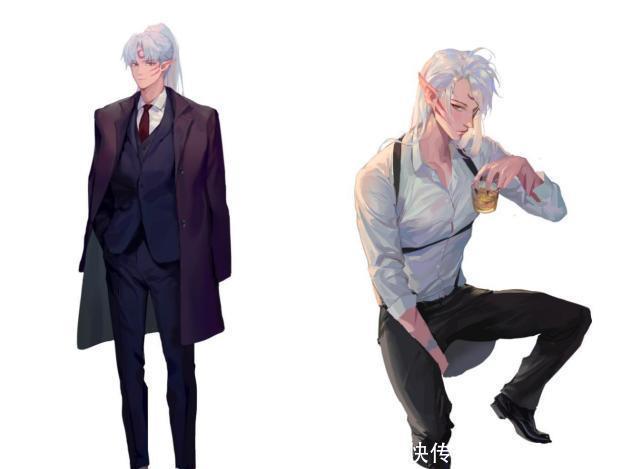 画师大大|“初恋男神”杀生丸来了!短发+西装的杀殿、又是颜值新高度!