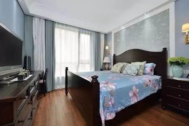 实用|朋友家的118㎡美式三居室，户型玄关和大电视柜太好看实用啦