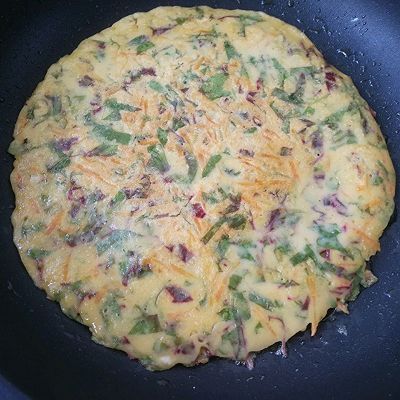 红苋菜|红苋菜鸡蛋饼