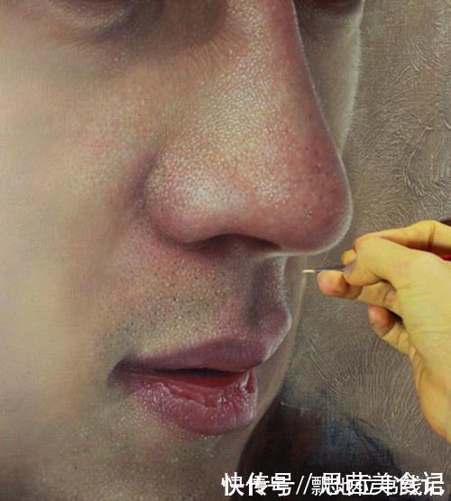 照相机#80后画人物打败冷军,放大10倍毛孔都清晰可见,网友:人肉照相机