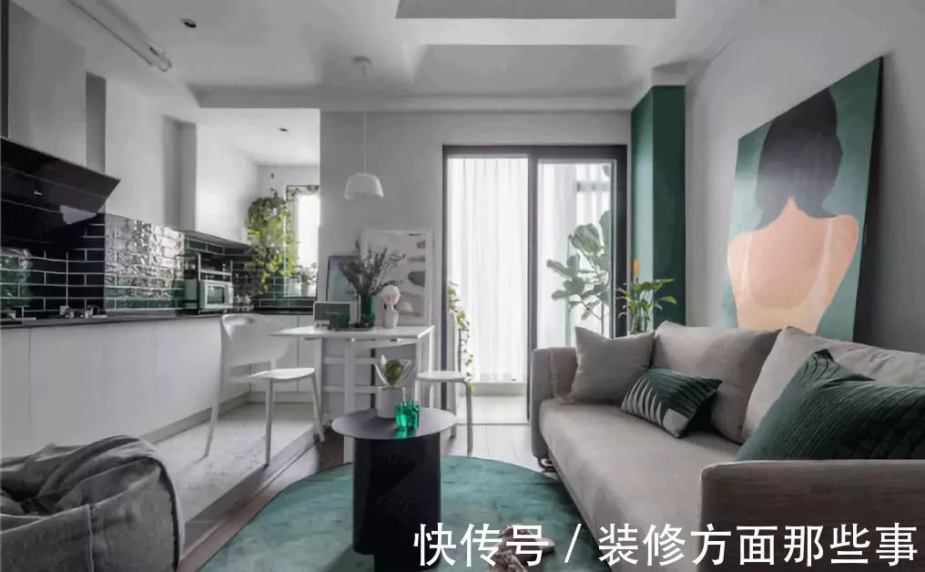 装修|44㎡长条形复古风小户型装修,时尚大气,很多人见了都羡慕!