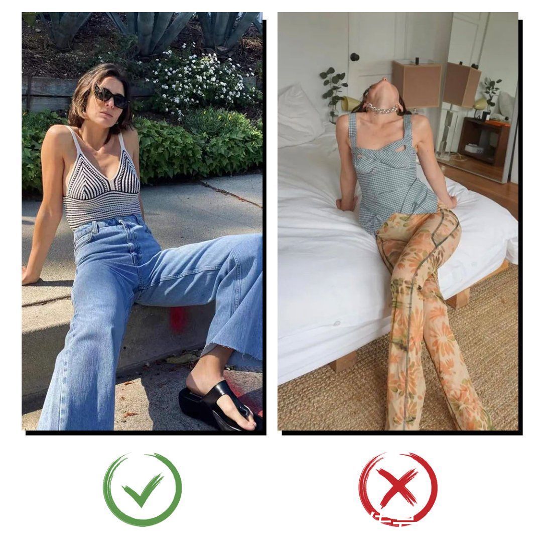 直筒裤|不同腿型的女孩，如何挑到适合自己的裤子？