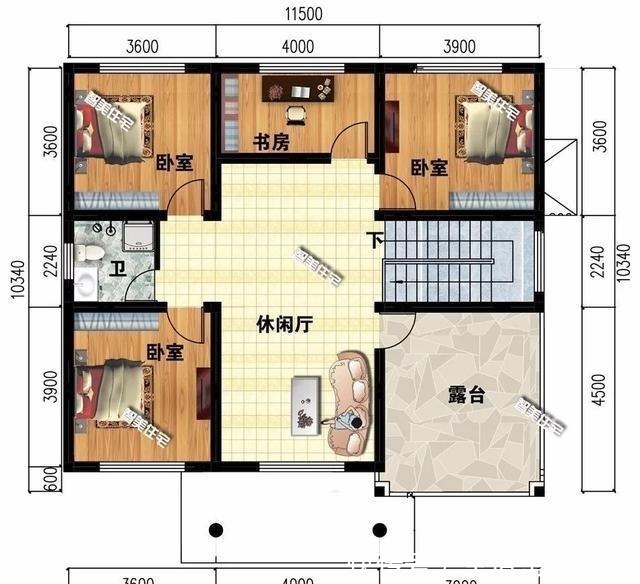 一卫|宽11-12米间的两层别墅，都带大露台，适合老家建！