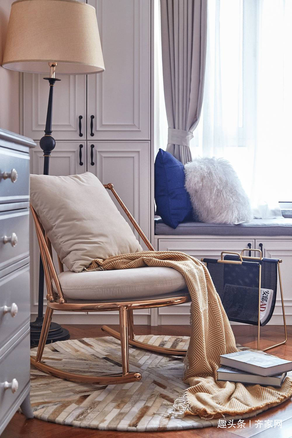 茶几|125㎡美式风,从茶几小景到装饰画,独有一番自然和自由的风味