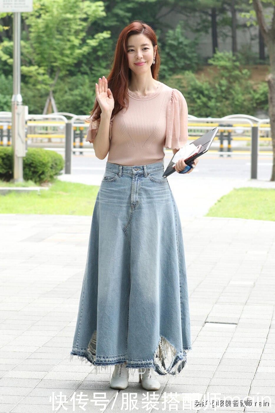 胯宽腿粗的女孩，试试这条“伞裙”，遮肉显瘦两不误