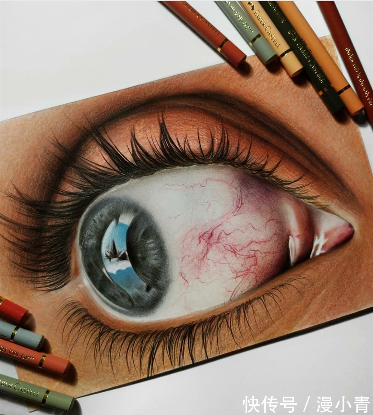 画师#喜欢画画只把人物眼睛画好行不行,只要够真实一样能成为大师
