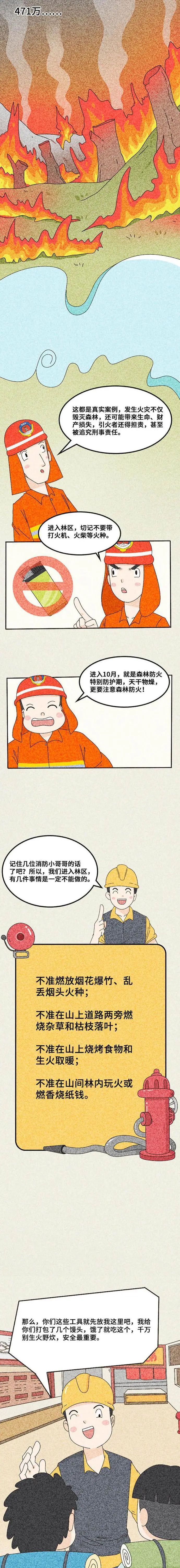 火种|漫画“话”安全｜天干物燥，勿携火种进林区