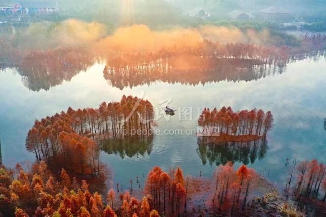 江苏盱眙：天泉湖冬景如画