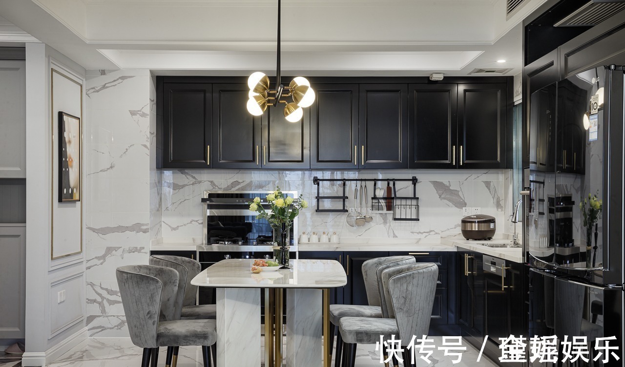 动线|130㎡轻奢四居,融入美式的沉稳庄重,打造温柔的质感生活