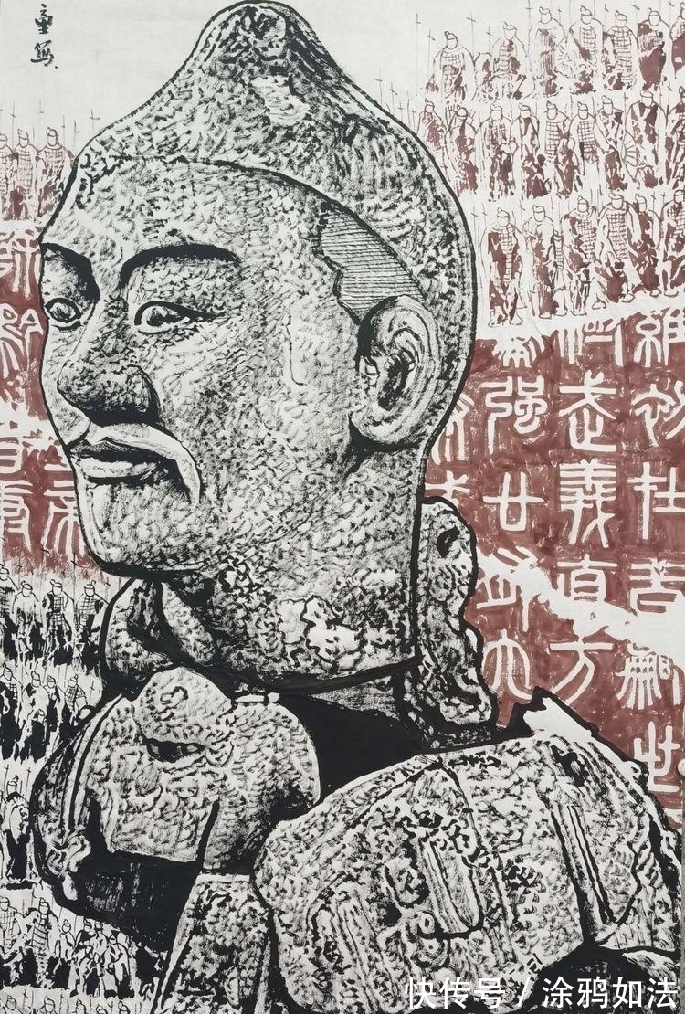 兵马俑|秦始皇兵马俑马培童焦墨组画，震动画坛，有目共赏!