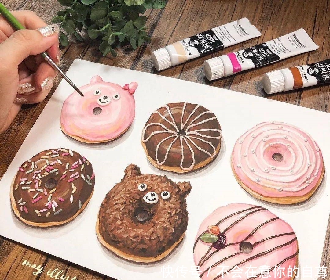 赶紧|好爱这种日系的手绘风格,小姐姐教你画美食,赶紧收藏吧!