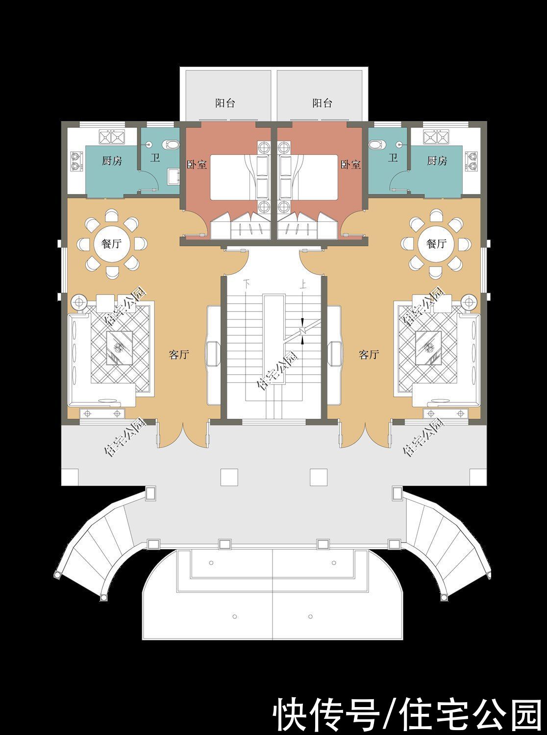 建筑面积|2021年就建这10套别墅吧，双拼设计太绝了，尤其是第6套特别实用