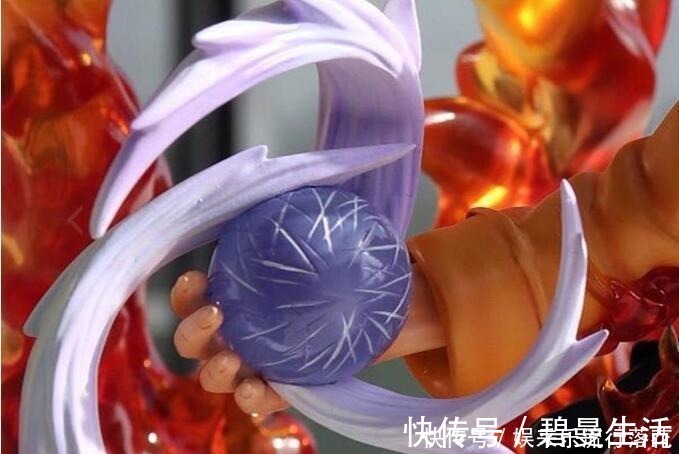 火影|火影一尾化鸣人手办,螺旋丸特效逼真,看脸都不值钱
