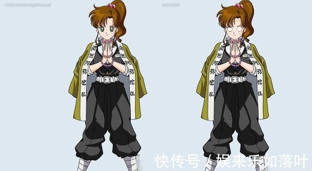 火野丽|美少女战士和鬼灭之刃联动月野兔版炭治郎超级可爱！