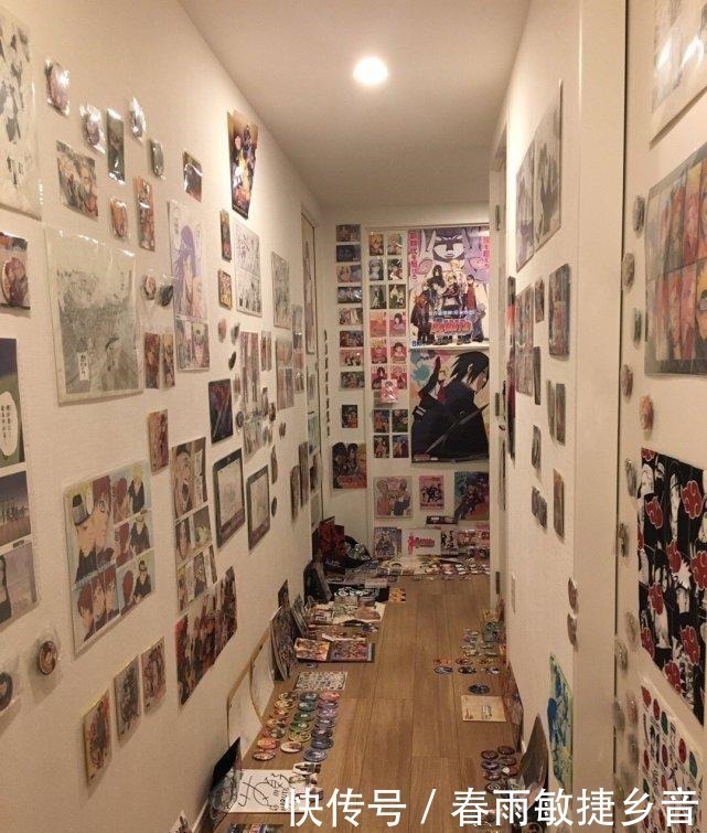 漫画|你见过骨灰级火影迷的房子吗满眼的火影海报,看到这面墙我酸了