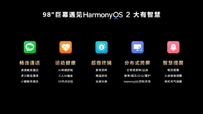 hu华为智慧屏 V98 发布：120Hz 巨幕影院