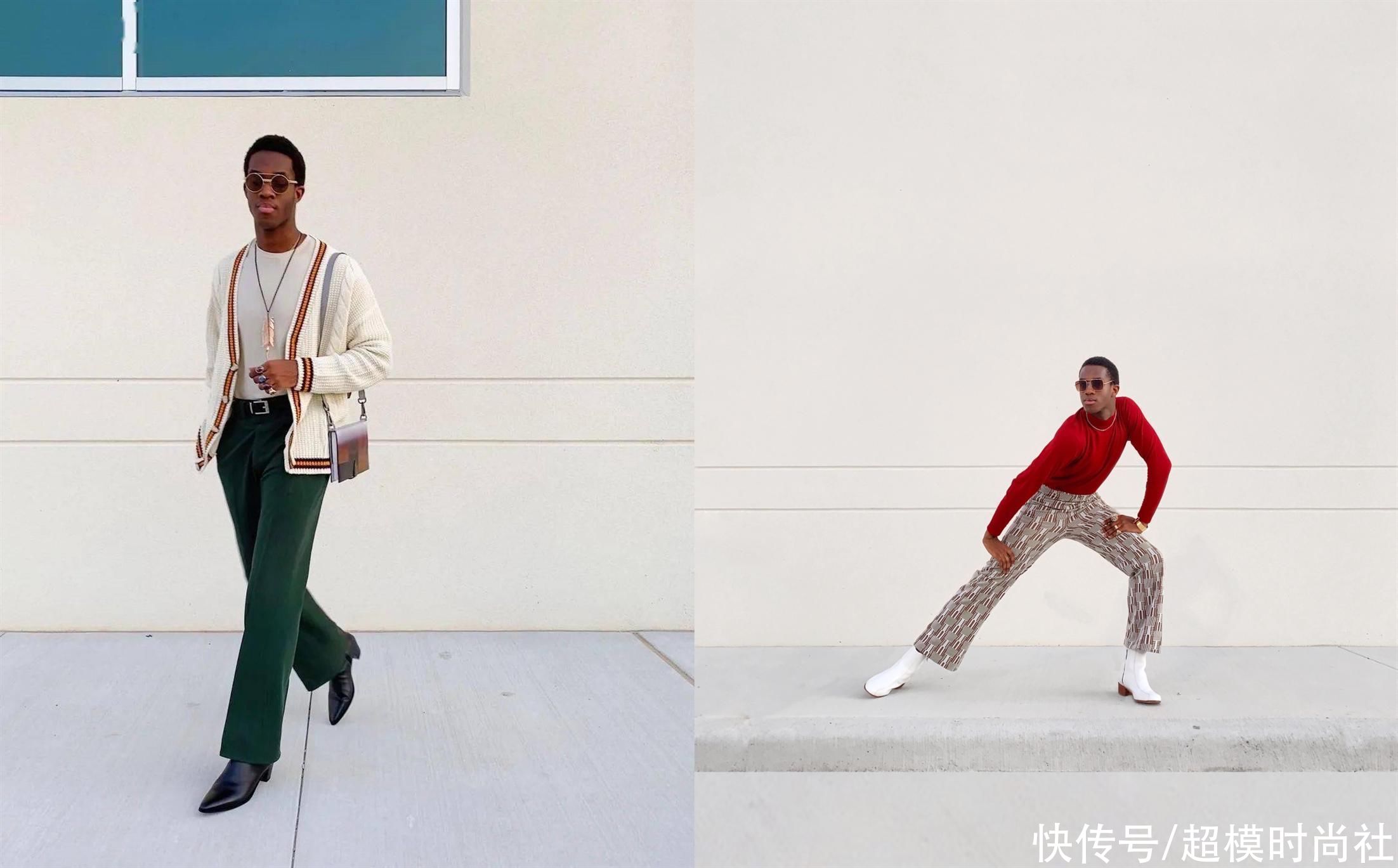 时尚模特|黑人时尚模特走红网络，复古时尚风引人注目，还获评最佳着装奖