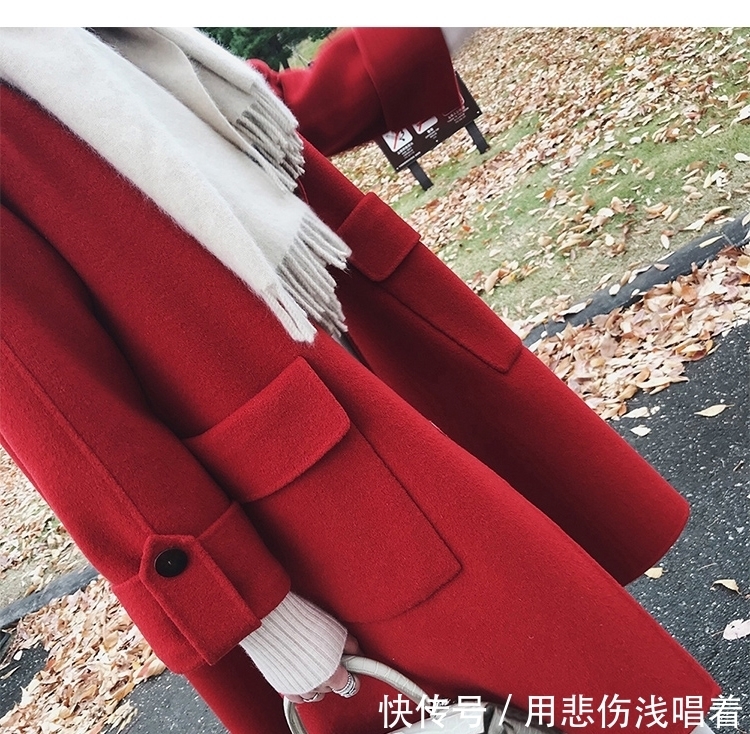 冬季新款宽松毛呢外|大年初一怎么穿?建议大家:毛呢大衣+烟管裤+短靴,人人买得起