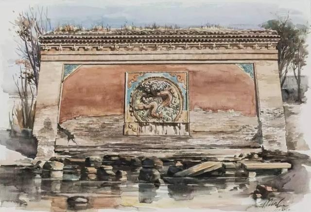 拴马石|旅美水彩艺术家李民笔下的中国风景画!他用艺术诠释“家”的味道