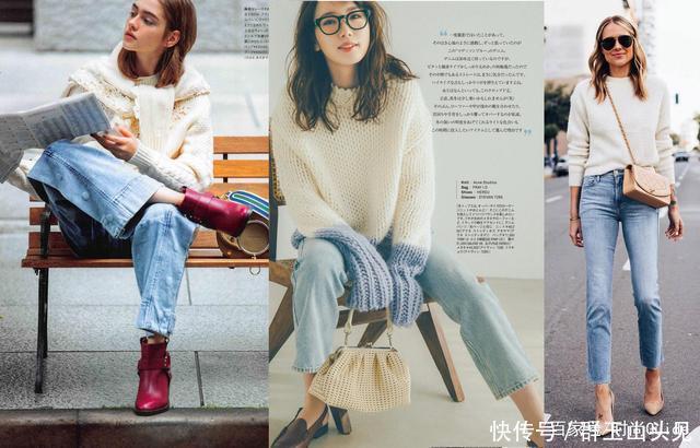 最适合秋冬的白毛衣,搭什么都好看,有一件“经典款”足够了!