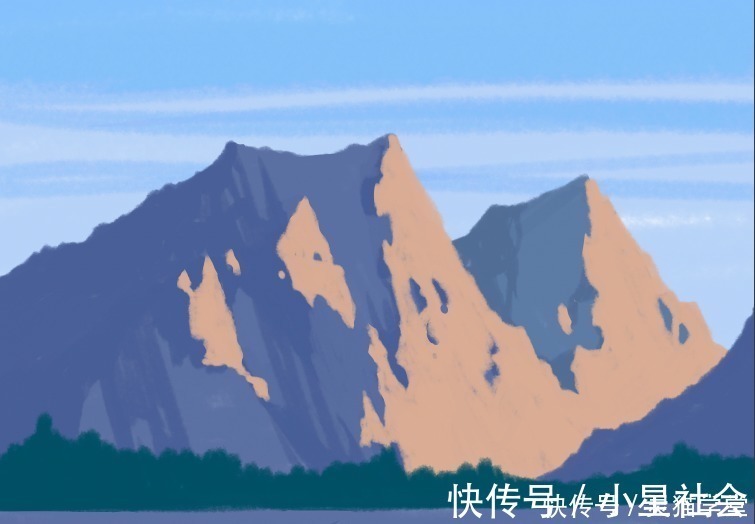 绘画|不用绘画功底,不需要画线条!也能画出好看的风景插画!