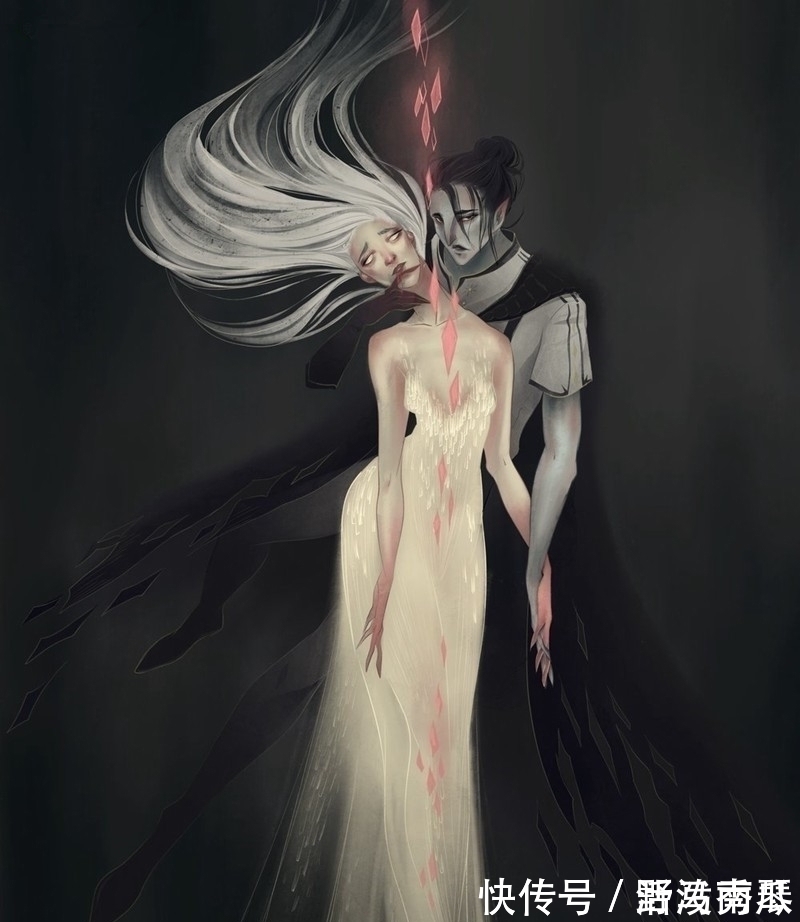 外国@外国画师的“国风画”,颠覆了传统的鬼魅,从恐怖变成了绝美