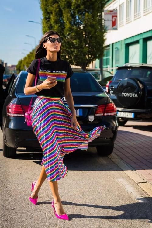 风景线|当下没有百褶裙怎么完美？时尚新颖的穿搭，成为最亮眼的风景线！