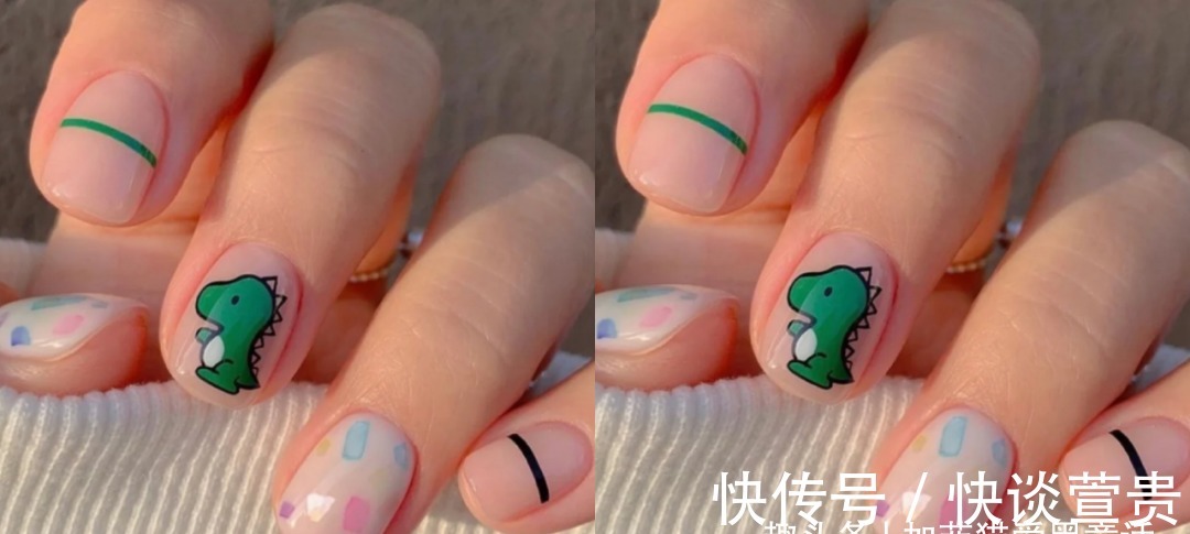 马卡龙|简约高级的冰透美甲，温柔水灵灵，日常百搭又知性