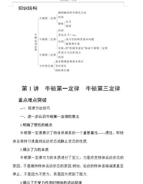 高中物理牛顿运动定律考纲大全，附习题及详细解析，强烈建议收藏